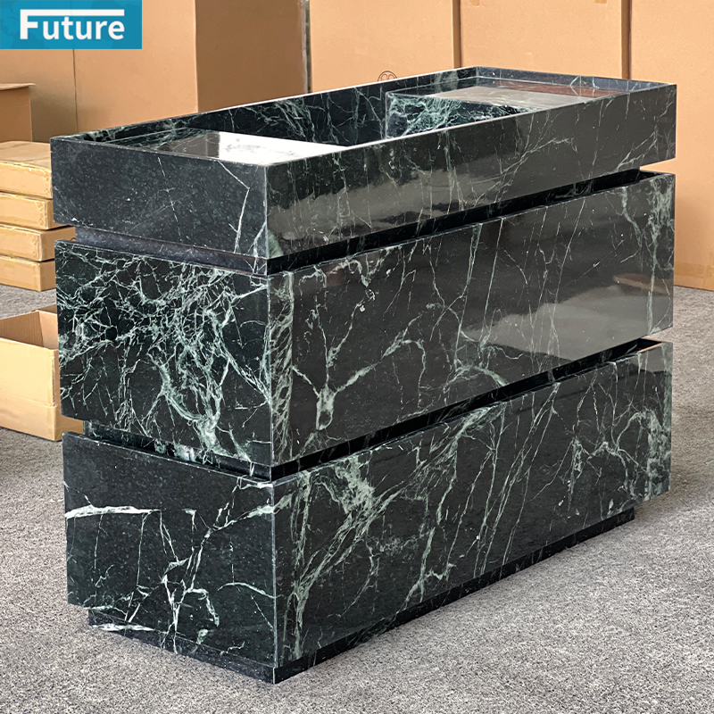 Calacatta Green Marble Bathroom Vanity