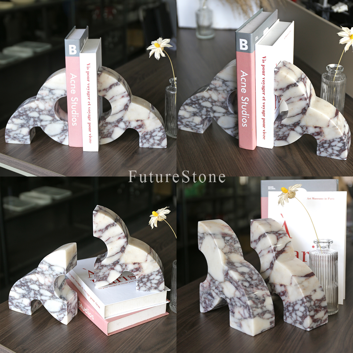 Marble Bookends