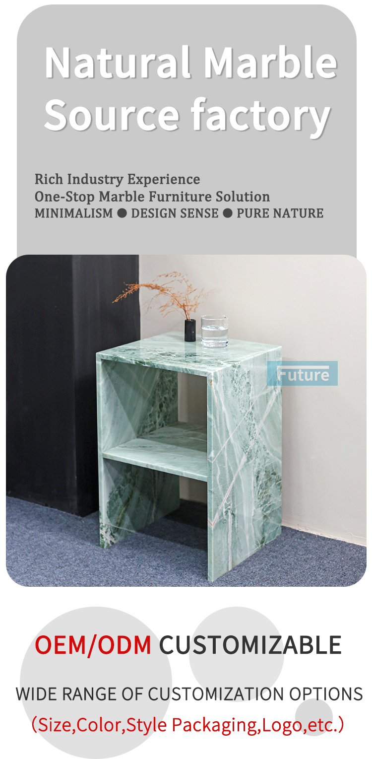 Hollow Design Customiz Size Low Plinth Luxury Natural Stone Sky Blue Marble Side Table Tea Table End Table for Villa Hotel Mansions Living Room Furniture