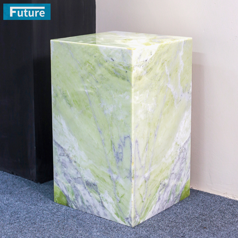 100% Natural Light Fendi Green Marble Stone for Apartment Villa Mansion Hotel Living Room Bed Room Side Table Tea Table with Square Top