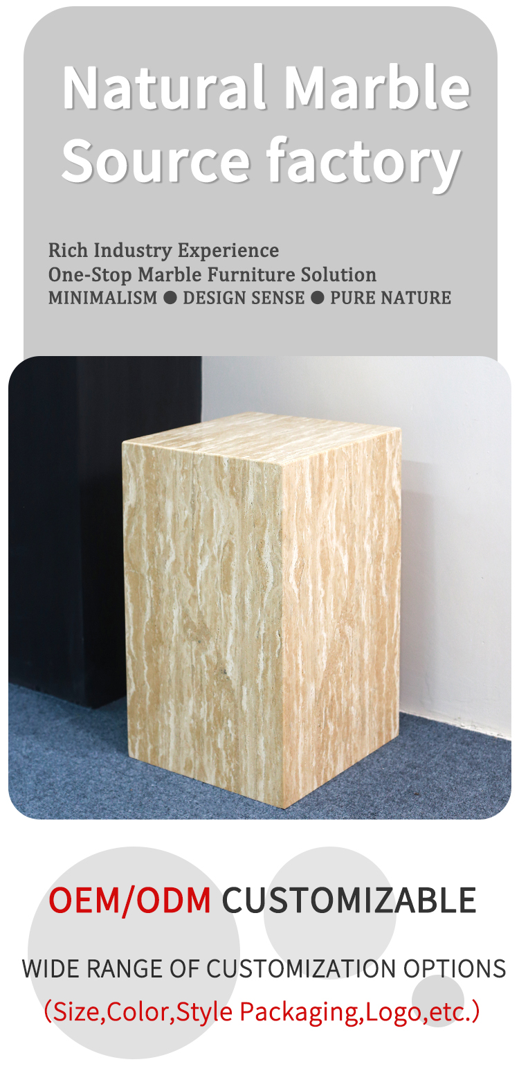 Beige Travertine Side End Table Beige Travertine Side End Table